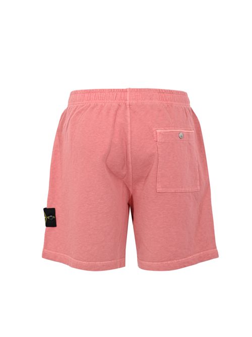 Bermuda 6200014 in felpa di cotone mafilé Oleander STONE ISLAND | 6200014S0060V018G